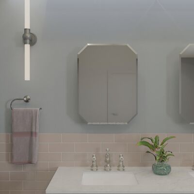Croydex - Lozenge - Bevelled Edge Mirror - 60x45cm - Bathroom cabinet Croydex - Lozenge - Bevelled Edge Mirror - 60x45cm - Bathroom cabinet