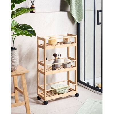 17 Stories QUINTAY Bamboo Bathroom Shelves Natural 75cm H X 45cm W X 20cm D 17 Stories QUINTAY Bamboo Bathroom Shelves Natural 75cm H X 45cm W X 20cm D