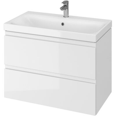 Cersanit Moduo Wall-Hung Bathroom Cabinet - White - 80cm Cersanit Moduo Wall-Hung Bathroom Cabinet - White - 80cm