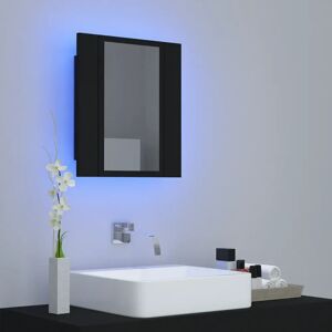 Ebern Designs LED Bathroom Mirror Cabinet 40x12x45 cm Acrylic black 4.5 H x 4.0 W x 1.2 D cm