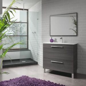 Ebern Designs Dishaun 80Cm Single Bathroom Vanity Base Only gray 80.0 H x 80.0 W x 45.0 D cm