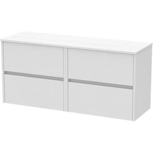 Hudson Reed 120cm Wall Mounted Double Bathroom Vanity Base Only white 39.0 H x 120.0 W x 55.7 D cm