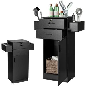 Inbox Zero Altamira Storage Cabinet Styling Equipment Station black/brown 97.0 H x 70.0 W x 35.0 D cm