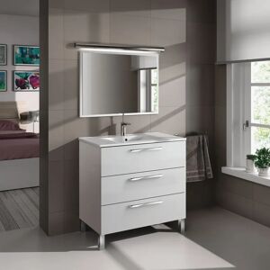 Ebern Designs Dishawn 80Cm Single Bathroom Vanity Base Only gray/white 86.0 H x 80.0 W x 45.0 D cm