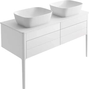 Hykkon Lachlan 120cm Wall Mounted Vanity Unit Base white 70.0 H x 120.0 W x 49.0 D cm