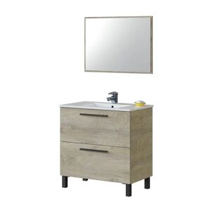 Ebern Designs Dishaun 80Cm Single Bathroom Vanity Base Only brown 80.0 H x 80.0 W x 45.0 D cm