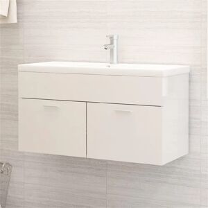 Latitude Run Parsonsburg 89.85Cm Wall Mounted Single Bathroom Vanity Base only white 45.85 H x 89.85 W x 38.35 D cm