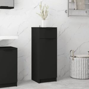 vidaXL Bathroom Cabinet Black 32x34x90 cm Engineered Wood black/brown 90.0 H x 32.0 W x 34.0 D cm