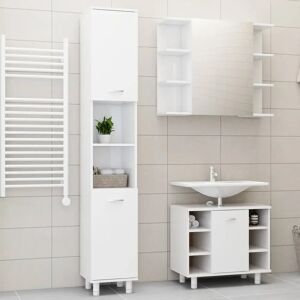 17 Stories Aslaug 3 Piece Bathroom Storage Furniture Set white 179.0 H x 80.0 W x 32.0 D cm