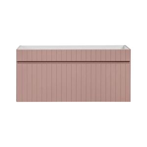 Ebern Designs Mataeo 100cm Single Bathroom Vanity Base Only in Rose pink/white 46.0 H x 100.0 W x 45.6 D cm