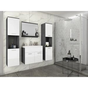 Wayfair Basics™ Belz Bathroom Storage Furniture Set gray/white 131.5 H x 61.0 W x 35.0 D cm