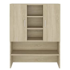 Ebern Designs Awan 70.5Cm W x 90Cm H x 25.5Cm D Solid Wood Tall Bathroom Cabinet brown 90.0 H x 70.51 W x 25.5 D cm