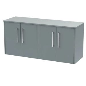 Hudson Reed Juno 1205mm Wall Mounted Double Bathroom Vanity Base gray 55.7 H x 120.5 W x 39.0 D cm