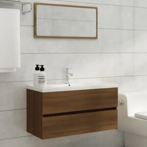 Ebern Designs Dellen 90Cm Wall Mounted Single Bathroom Vanity Base Only brown 45.0 H x 90.0 W x 38.5 D cm