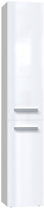 17 Stories Linen Cabinet with Storage Basket and Shelves - Tall & Sleek Bathroom Cabinet Gloss White 174cm H X 31cm W X 30cm D