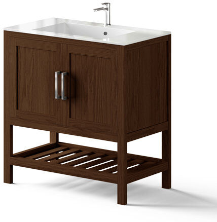 Ebern Designs Northumberland 800mm Free-standing Single Vanity Unit Ebern Designs 75cm H X 80cm W X 40cm D Ebern Designs Northumberland 800mm Free-standing Single Vanity Unit Ebern Designs 75cm H X 80cm W X 40cm D