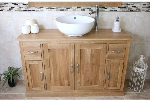Gracie Oaks Edmonds Solid Oak 123mm Free-Standing Vanity Unit Gracie Oaks Gracie Oaks Edmonds Solid Oak 123mm Free-Standing Vanity Unit Gracie Oaks