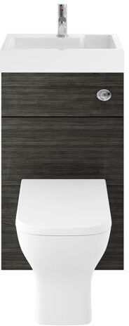 Nuie 503mm Two-In-One Wash Basin & Toilet Unit Nuie Vanity Unit Colour: Hacienda Black  - Size: 15cm H Nuie 503mm Two-In-One Wash Basin & Toilet Unit Nuie Vanity Unit Colour: Hacienda Black  - Size: 15cm H