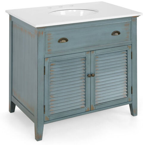 Brambly Cottage Pardue 91cm Free-Standing Single Vanity Unit Brambly Cottage  - Size: Double Brambly Cottage Pardue 91cm Free-Standing Single Vanity Unit Brambly Cottage  - Size: Double