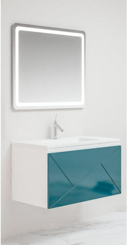 Belfry Bathroom Remus 600mm Wall Hung Single Vanity Belfry Bathroom  - Size: 60 cm H x 90 cm W Belfry Bathroom Remus 600mm Wall Hung Single Vanity Belfry Bathroom  - Size: 60 cm H x 90 cm W