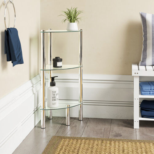 Metro Yago 30cm x 74cm Bathroom Shelf Metro Lane  - Size: 37cm W X 44cm D Metro Yago 30cm x 74cm Bathroom Shelf Metro Lane  - Size: 37cm W X 44cm D