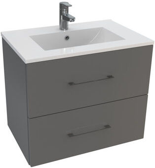 Brayden Studio Bergamo 600 mm Wall Mount Vanity Unit Brayden Studio Base Finish: Gloss Grey 600cm H X 495cm W X 49cm D Brayden Studio Bergamo 600 mm Wall Mount Vanity Unit Brayden Studio Base Finish: Gloss Grey 600cm H X 495cm W X 49cm D