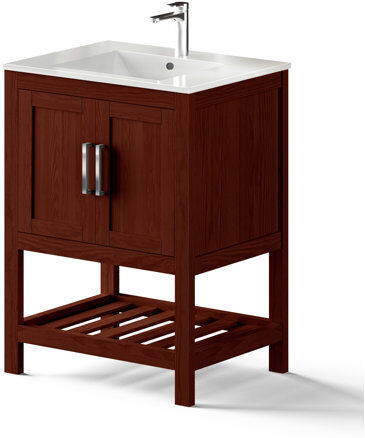 Brayden Studio Shackleford 600mm Free-standing Single Vanity Unit Brayden Studio Vanity Unit Colour: Brown Brayden Studio Shackleford 600mm Free-standing Single Vanity Unit Brayden Studio Vanity Unit Colour: Brown