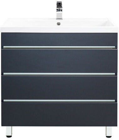 Metro Jaylen 804mm Vanity Unit Metro Lane Base Finish: Anthracite  - Size: 730cm H X 700cm W X 460cm D Metro Jaylen 804mm Vanity Unit Metro Lane Base Finish: Anthracite  - Size: 730cm H X 700cm W X 460cm D