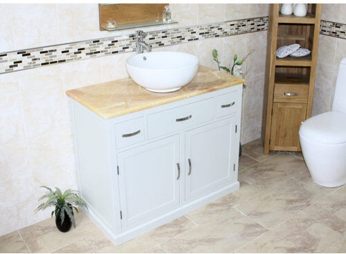 Brayden Studio Robinett Solid Oak 1000mm Free-standing Single Vanity Unit Brayden Studio Top Finish: Onyx, Vanity Base Colour: Grey  - Size: 950cm H X 1000cm W X 500cm D Brayden Studio Robinett Solid Oak 1000mm Free-standing Single Vanity Unit Brayden Studio Top Finish: Onyx, Vanity Base Colour: Grey  - Size: 950cm H X 1000cm W X 500cm D