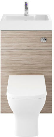 Nuie 503mm Two-In-One Wash Basin & Toilet Unit Nuie Vanity Unit Colour: Driftwood  - Size: 143cm H X 30cm W X 23cm D Nuie 503mm Two-In-One Wash Basin & Toilet Unit Nuie Vanity Unit Colour: Driftwood  - Size: 143cm H X 30cm W X 23cm D