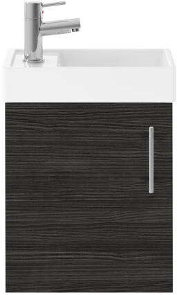 Nuie Tousignant 405mm Wall Mount Cloakroom Vanity Nuie Base Finish: Hacienda Black  - Size: 115cm H X 50cm W X 3cm D Nuie Tousignant 405mm Wall Mount Cloakroom Vanity Nuie Base Finish: Hacienda Black  - Size: 115cm H X 50cm W X 3cm D