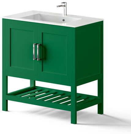 Ebern Designs Northumberland 800mm Free-standing Single Vanity Unit Ebern Designs Vanity Unit Colour: Jade Green 174cm H X 70cm W X 35cm D Ebern Designs Northumberland 800mm Free-standing Single Vanity Unit Ebern Designs Vanity Unit Colour: Jade Green 174cm H X 70cm W X 35cm D