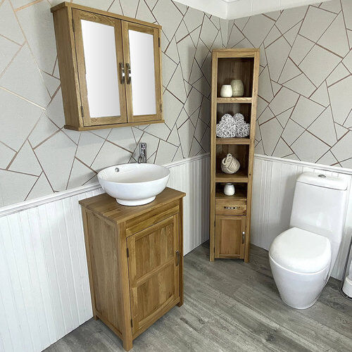 Brambly Cottage Martel 515mm Free-Standing Cloakroom Vanity Brambly Cottage Vanity Unit Colour: Oak Brambly Cottage Martel 515mm Free-Standing Cloakroom Vanity Brambly Cottage Vanity Unit Colour: Oak