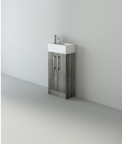 Latitude Run Stevenson 475mm Free-standing Cloakroom Vanity Unit Latitude Run Vanity Base Colour: Avola Grey Latitude Run Stevenson 475mm Free-standing Cloakroom Vanity Unit Latitude Run Vanity Base Colour: Avola Grey