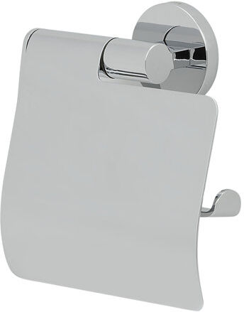 Tiger Noon Toilet Roll Holder With Cover Chrome Tiger Finish: Chrome 12.9cm H x 5.5cm W x 10.1cm D Tiger Noon Toilet Roll Holder With Cover Chrome Tiger Finish: Chrome 12.9cm H x 5.5cm W x 10.1cm D