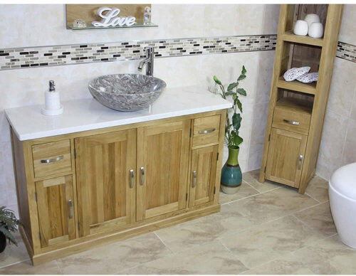 Belfry Bathroom Decastro Solid Oak 1230mm Free-Standing Vanity Unit Belfry Bathroom Sink Finish: Grey Belfry Bathroom Decastro Solid Oak 1230mm Free-Standing Vanity Unit Belfry Bathroom Sink Finish: Grey