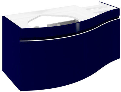Ebern Designs Trevino 111cm Wall Mounted Under Sink Storage Unit Ebern Designs Base Finish: Nightblue  - Size: 6cm H X 16cm W X 32cm D Ebern Designs Trevino 111cm Wall Mounted Under Sink Storage Unit Ebern Designs Base Finish: Nightblue  - Size: 6cm H X 16cm W X 32cm D