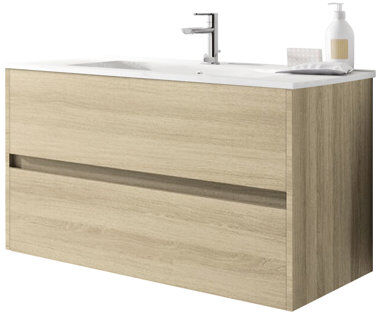 Ebern Designs Insta 1010mm Wall Hung Single Vanity Unit Ebern Designs Vanity Unit Colour: Oak 45cm H X 20cm W X 20cm D Ebern Designs Insta 1010mm Wall Hung Single Vanity Unit Ebern Designs Vanity Unit Colour: Oak 45cm H X 20cm W X 20cm D