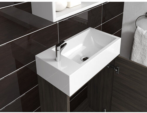 Belfry Bathroom Savanah 400mm Wall Hung Single Vanity Unit Belfry Bathroom Vanity Base Colour: Grey Oak  - Size: 90cm H X 90cm W X 50cm D Belfry Bathroom Savanah 400mm Wall Hung Single Vanity Unit Belfry Bathroom Vanity Base Colour: Grey Oak  - Size: 90cm H X 90cm W X 50cm D