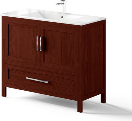 Ebern Designs Northmoor 1000mm Free-standing Single Vanity Unit Ebern Designs Vanity Unit Colour: Brown Under 15 cm Ebern Designs Northmoor 1000mm Free-standing Single Vanity Unit Ebern Designs Vanity Unit Colour: Brown Under 15 cm