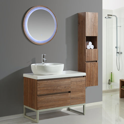 Mercury Deardorff 1000mm Free-Standing Single Vanity Unit Mercury Row  - Size: 75cm H X 85cm W X 30cm D Mercury Deardorff 1000mm Free-Standing Single Vanity Unit Mercury Row  - Size: 75cm H X 85cm W X 30cm D