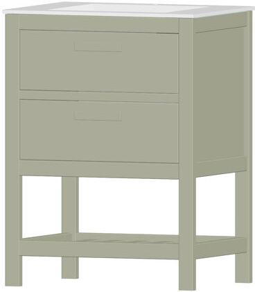 17 Stories Nakagawa Solid Pine 600mm Free-standing Single Vanity Unit 17 Stories Vanity Base Colour: Dark Green  - Size: 20cm H X 80cm W X 50cm D 17 Stories Nakagawa Solid Pine 600mm Free-standing Single Vanity Unit 17 Stories Vanity Base Colour: Dark Green  - Size: 20cm H X 80cm W X 50cm D