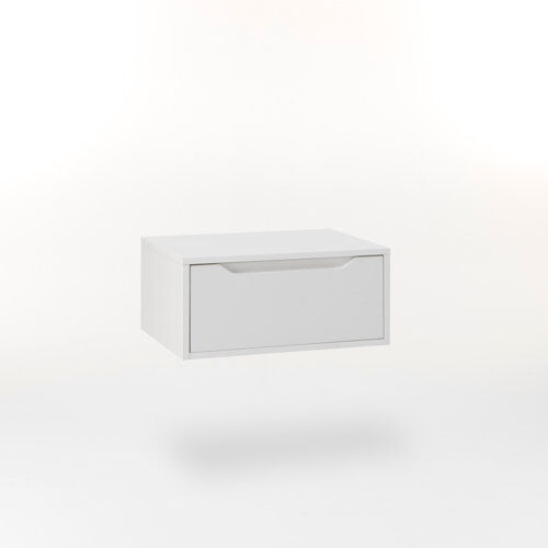 Ivy Bronx Yatts 60 x 27cm Wall Mounted Cabinet Ivy Bronx Finish: White  - Size: 27cm H X 60cm W X 45cm D Ivy Bronx Yatts 60 x 27cm Wall Mounted Cabinet Ivy Bronx Finish: White  - Size: 27cm H X 60cm W X 45cm D