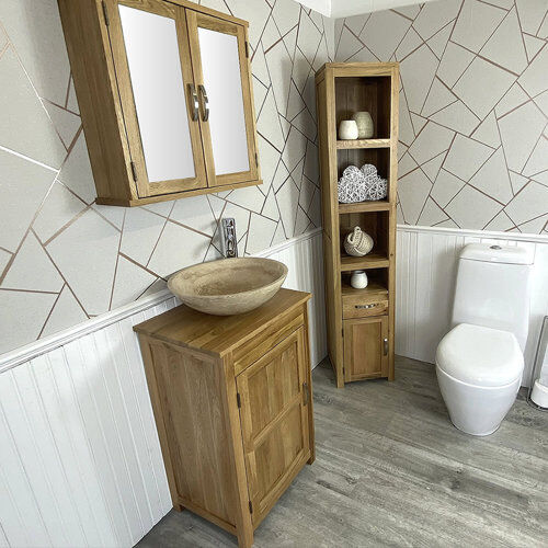 Brambly Cottage Marroquin 515mm Free-standing Cloakroom Vanity Brambly Cottage Vanity Unit Colour: Oak Brambly Cottage Marroquin 515mm Free-standing Cloakroom Vanity Brambly Cottage Vanity Unit Colour: Oak