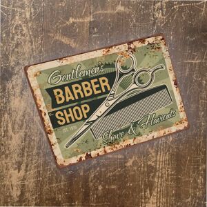 East Urban Home Gentlemen's Barber Shop Shave & Haircuts Wall Décor black/brown/gray 60.0 H x 80.0 W cm