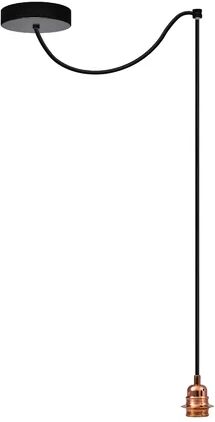 Borough Wharf Aaden 1-Light Bulb Pendant Borough Wharf Finish: Black/Copper  - Size: Mini Borough Wharf Aaden 1-Light Bulb Pendant Borough Wharf Finish: Black/Copper  - Size: Mini