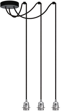 Borough Wharf Aaden 3-Light Bulb Pendant Borough Wharf Finish: Nickel  - Size: Borough Wharf Aaden 3-Light Bulb Pendant Borough Wharf Finish: Nickel  - Size: