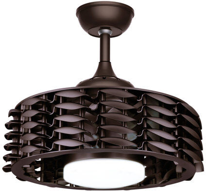 CristalRecord Alum LED Ceiling Fan CristalRecord Finish: Black  - Size: 27cm H X 50cm W X 50cm D CristalRecord Alum LED Ceiling Fan CristalRecord Finish: Black  - Size: 27cm H X 50cm W X 50cm D