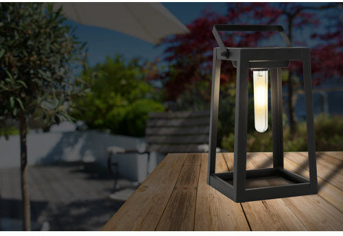 Dakota Fields Verville Black Solar Powered LED Outdoor Lantern Dakota Fields  - Size: Rectangle 120 x 180cm Dakota Fields Verville Black Solar Powered LED Outdoor Lantern Dakota Fields  - Size: Rectangle 120 x 180cm