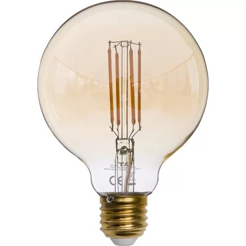 Rio Rithland 7W E27 LED Vintage Edison Globe Light Bulb Amber Williston Forge  - Size: Medium
